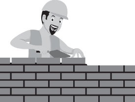 brick layer building wall gray color clipart