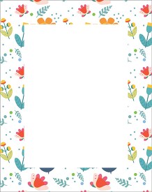 bright color flowers floral border with white center