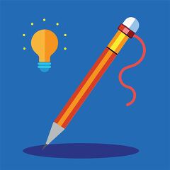 olorful lightbulb and pencil illustration symbolizing creativity and innovation