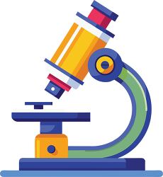 bright kids toy microscope in blue and yellow