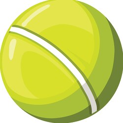 bright yellow tennis ball with a white curved line
