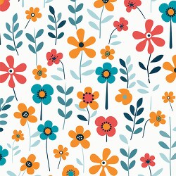 brightly colored floral pattern
