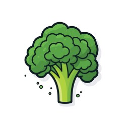 broccoli with green florets clip art