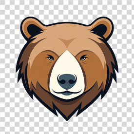 brown bear face transparent