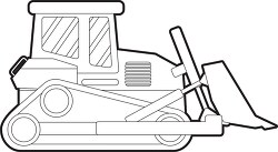 bulldozer large tractor printable black outline clip art