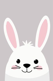 bunny cute face with pink ears