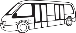 bus black outline clipart 36