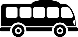 Bus public transport black icon