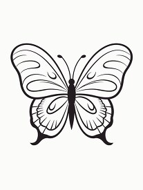 butterfly outline coloring printable clipart