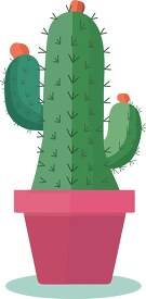 cactus in a pot flat style