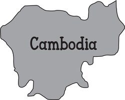 cambodia map gray