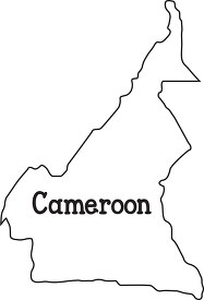 cameroon map black outline