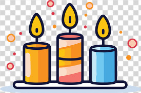 candles style 3 transparent png clipart