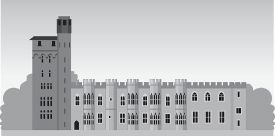 cardiff castle in wales europe gray color clipart