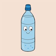 cartoon blue water bottle