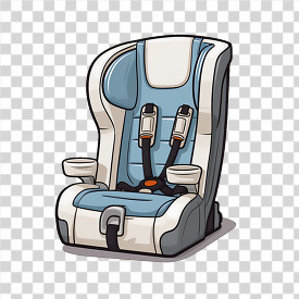 cartoon booster seat with comfortable headrest and armrests