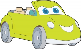 Cartoon Convertible Car