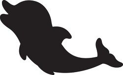 cartoon dolphin with open mouth and blue eyes silhouette