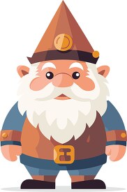 cartoon gnome with a beard and hat