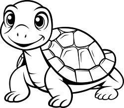 cartoon happy smiling turtle
