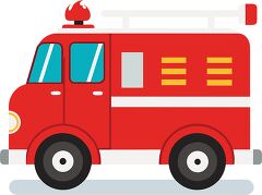 cartoon illustration of a red fire truck