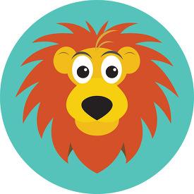 cartoon lion wild animal clipart icon