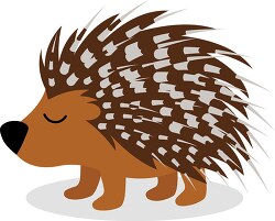cartoon of a cute spiky porcupine