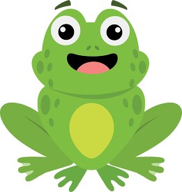 cartoon of a green frog with a big smile