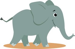 cartoon of an elephant standing on a white background