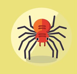 cartoon spider with a red body and black legs