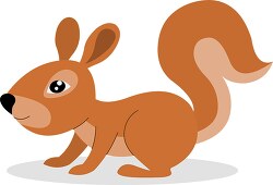 cartoon squirrel with brown fur and a long tail