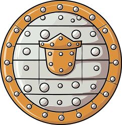Cartoon Style ancient Greek shield 