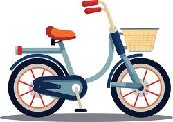 cartoon style bicycle with a basket