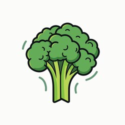cartoon style vegetable broccoli clip art