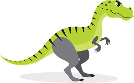 cartoon t rex dinosaur is standing on its hind legs gray color