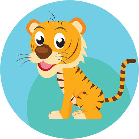 cartoon tiger clipart icon