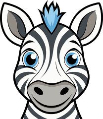 cartoon Vectorof a smiling zebra with a unique stripes