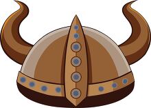 cartoon Viking helmet with large curved horns