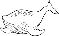cartoon whale that is swimming in the water black outline clip a