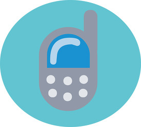 cell phone round icon clipart