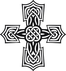celtic cross knot design with black bold lines