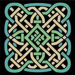 celtic geometric knot emblem pattern