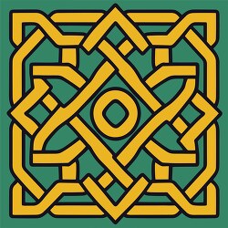 celtic knot simple geometric celtic in yellow pattern