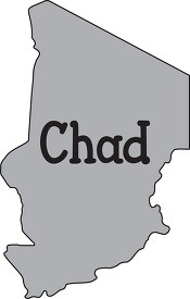 chad map gray