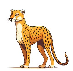 cheetah elegant big cat clip art