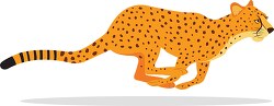 cheetah running white background vector clipart
