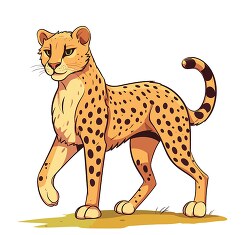 cheetah slender body and long legs built for running clip art