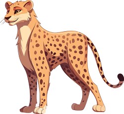 cheetah unique coat pattern of black spots clip art