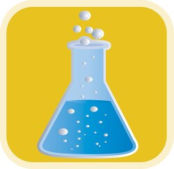 chemistry icon beaker yellow rectangle