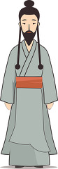 chinese main wearing tunic clothing from ancient china era